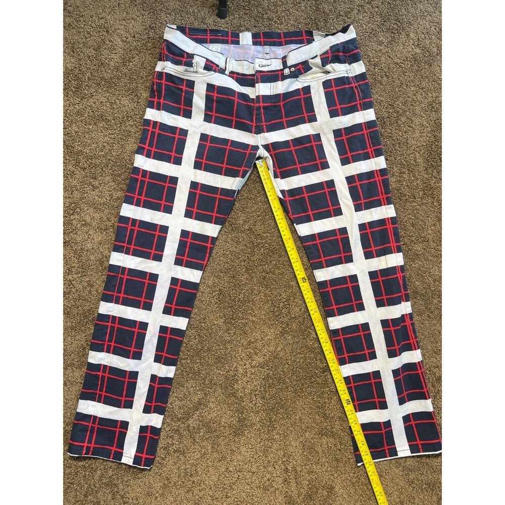 KENZO Checkered Blue, Red and White Pants - Size 34 - Picture 9 of 9